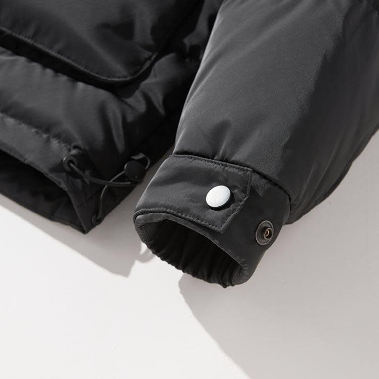 羽絨外套 冬季潮牌歐貨服男時尚個性帥氣保暖加厚簡約短款立領外套修身-細節圖5