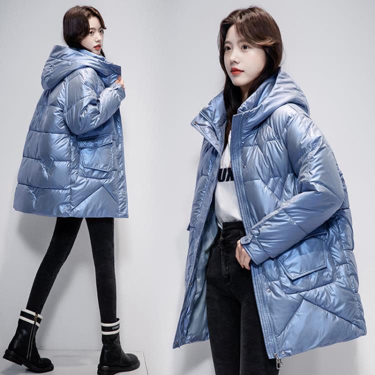 商場同款羽絨棉服女今年新款冬季正韓時尚中長款小個子加厚外套-細節圖2