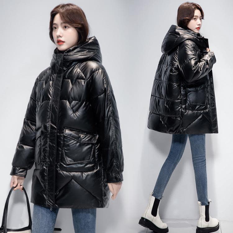 商場同款羽絨棉服女今年新款冬季正韓時尚中長款小個子加厚外套-細節圖3