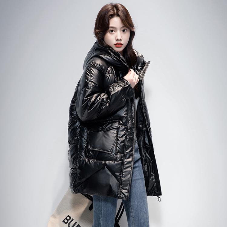 商場同款羽絨棉服女今年新款冬季正韓時尚中長款小個子加厚外套-細節圖6