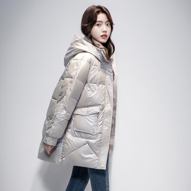 商場同款羽絨棉服女今年新款冬季正韓時尚中長款小個子加厚外套-細節圖7
