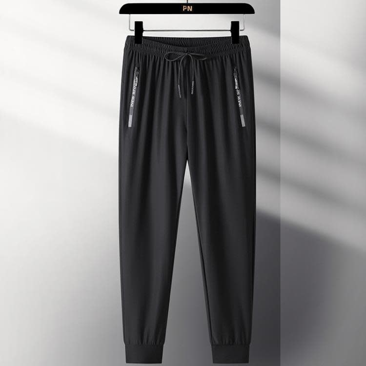 夏季冰絲休閒褲男士速干寬松透氣運動長褲薄款彈力直筒九分褲子男-細節圖7