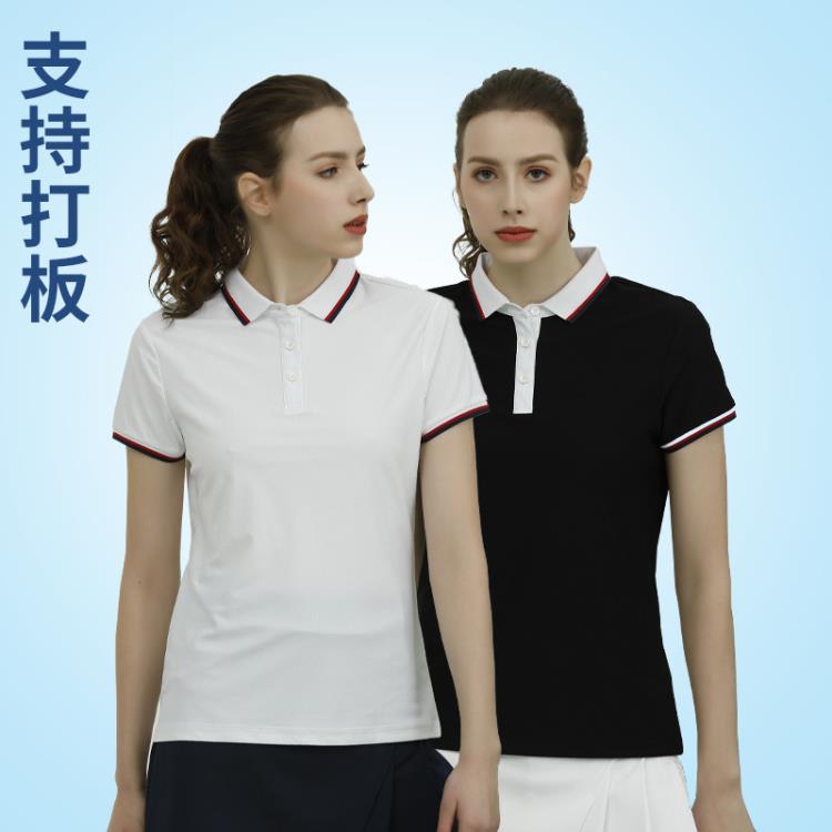 T恤 女款修身百搭翻領工作服訂製印logo夏季文化廣告衫工衣團體服-細節圖2