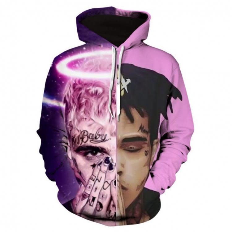 衛衣 2023款動漫3D數碼海賊王印花套頭男士連帽衫dz圖-細節圖5