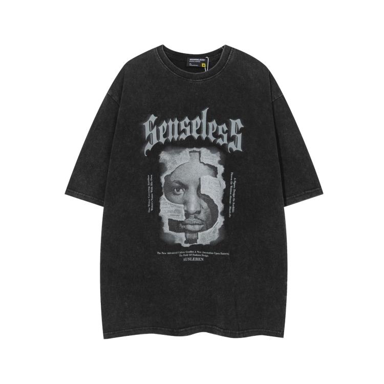 S738 黑色 白色 S-XL 100%棉 | 2023春夏新品潮牌T恤短T-細節圖4