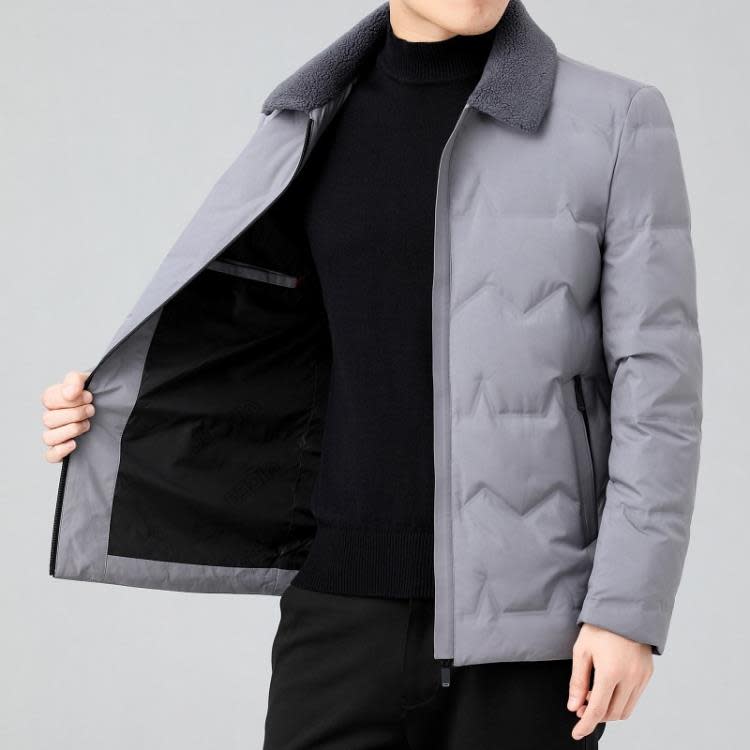 品牌冬季羽絨服男短款加厚保暖新款中年男士爸爸冬裝防寒休閒外套-細節圖4