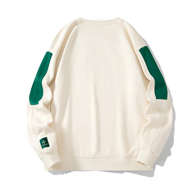 衛衣 圓領男士春秋季新款長袖學生上衣打底衫休閒寬松男士潮牌-細節圖4