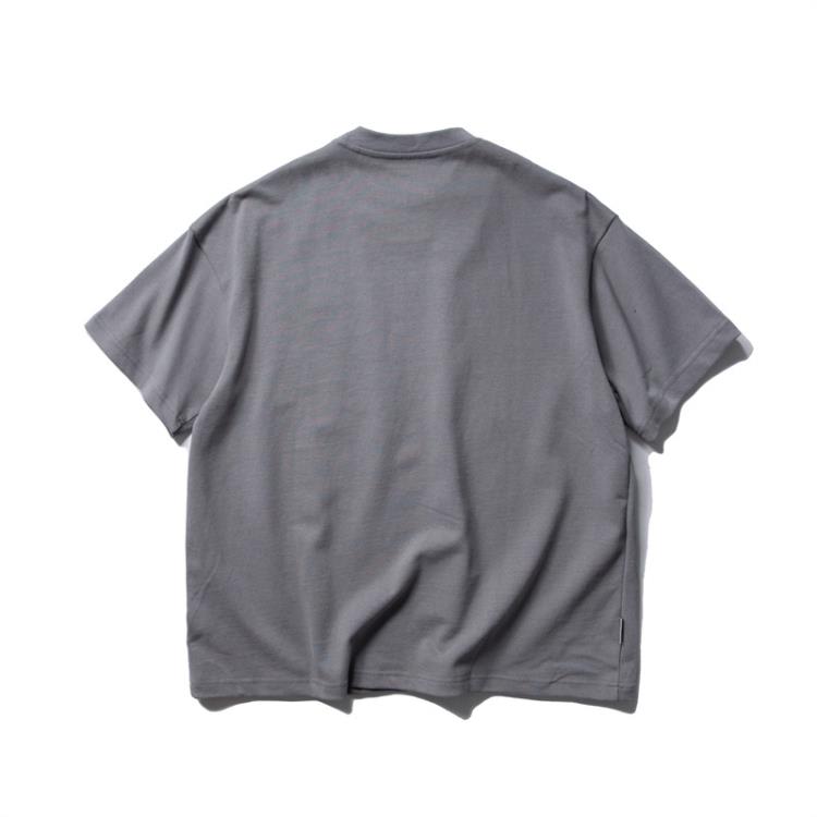 北界男裝 美式潮牌2023夏季新款300克重磅短袖T恤男趣味印花體恤-細節圖2