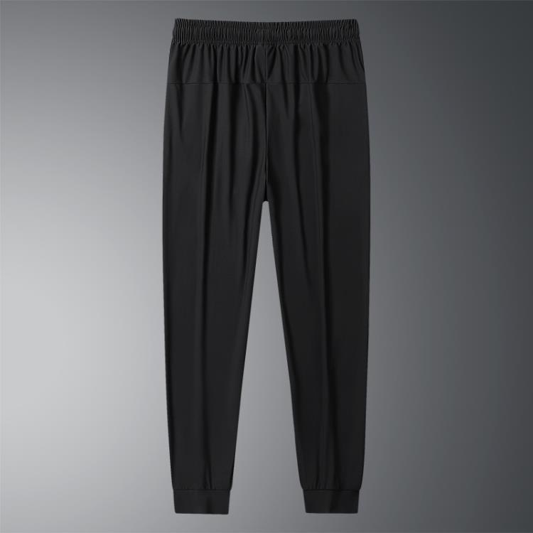 休閒褲 新款正韓速干輕薄百搭寬松冰絲男褲衛褲束腳褲直筒褲透氣褲子-細節圖3