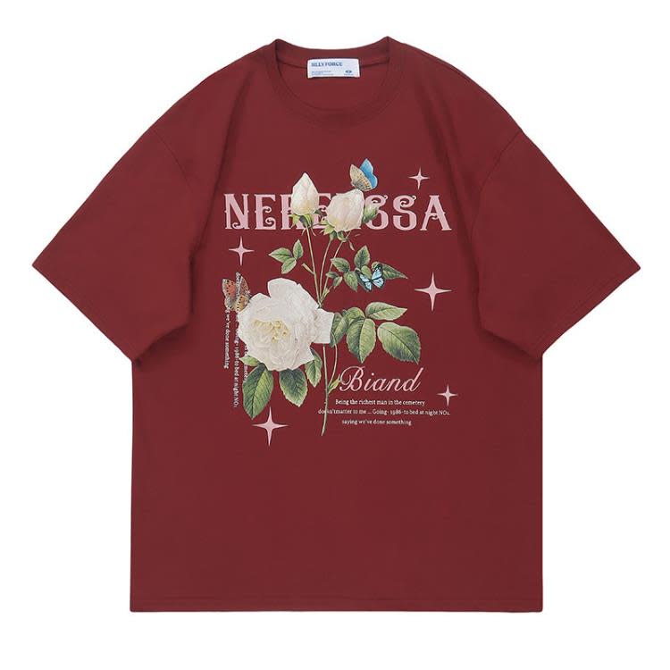 T-006時尚男裝休閒百搭insT恤2023春夏新款純棉圓領寬松顯瘦短袖-細節圖2