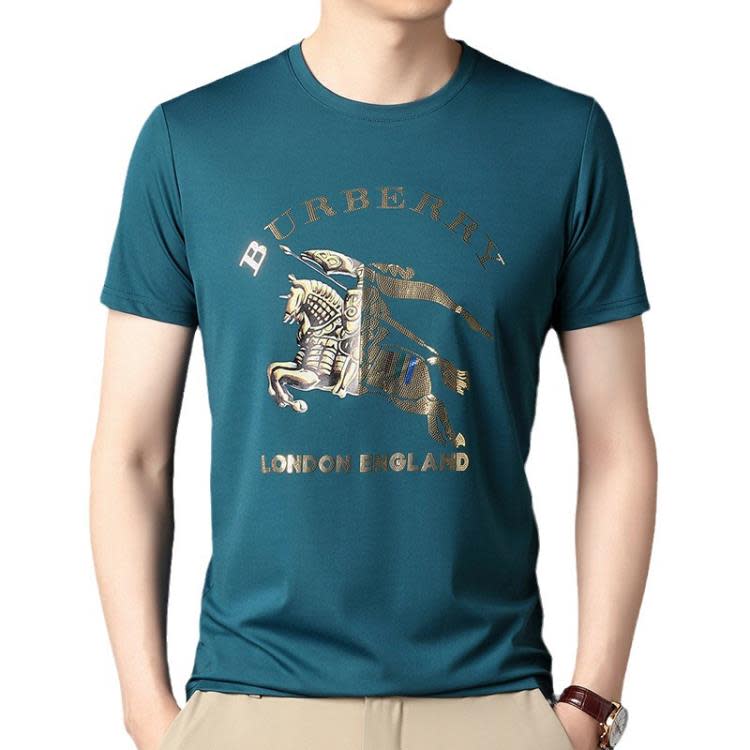 鴻玥男士t恤短袖燙鉆圓領時尚夏季新款運動上衣短袖男裝休閒打底-細節圖5