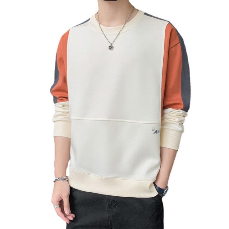 衛衣 潮牌圓領男士新款春季學生上衣打底衫男裝寬松運動休閒男-細節圖5