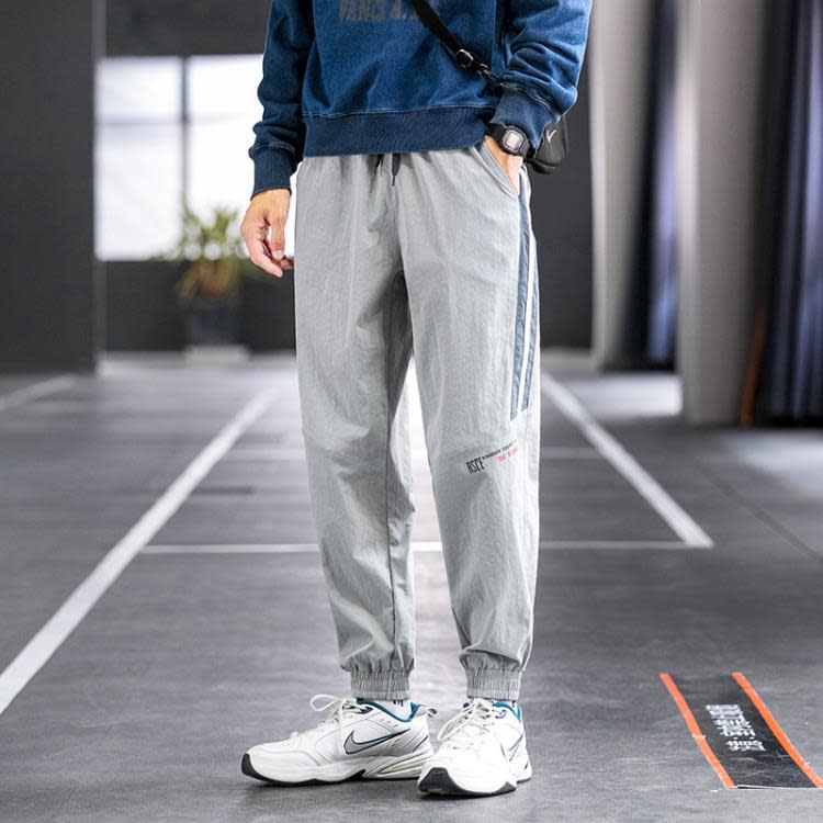 長褲 工裝褲男潮牌春秋季新款束腳直筒寬松糾紛休閒運動男士褲子男-細節圖6
