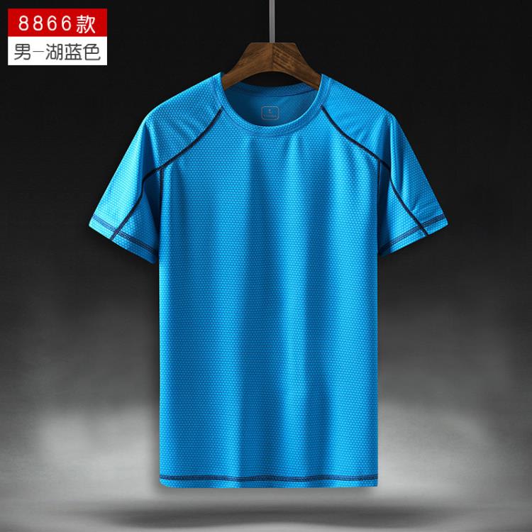 短袖T恤 健身男寬松速干衣夏季跑步吸汗透氣緊身籃球訓練運動衣服-細節圖8