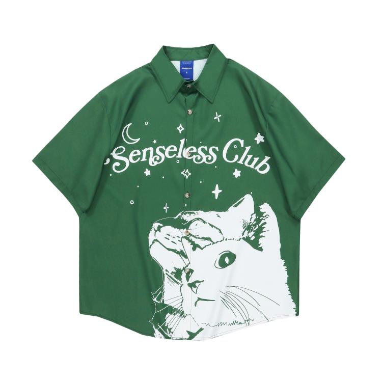 2023夏季新款卡通經典百搭襯衫情侶襯衫-細節圖3