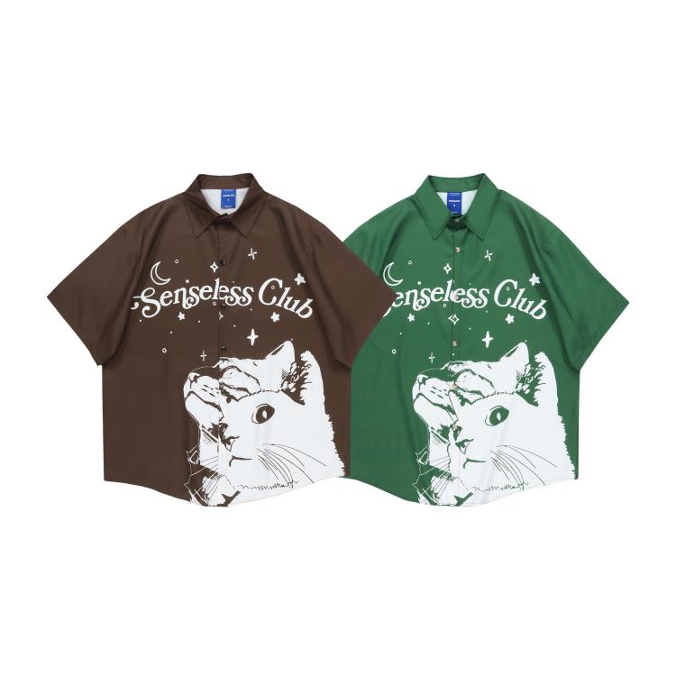 2023夏季新款卡通經典百搭襯衫情侶襯衫-細節圖5