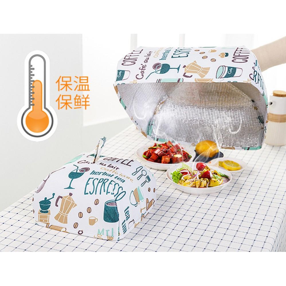 可折疊飯菜保溫罩(大款)(小款)菜罩/加厚鋁箔保溫保鮮/防蟲飯菜罩/保溫罩 安妮小舖-細節圖2