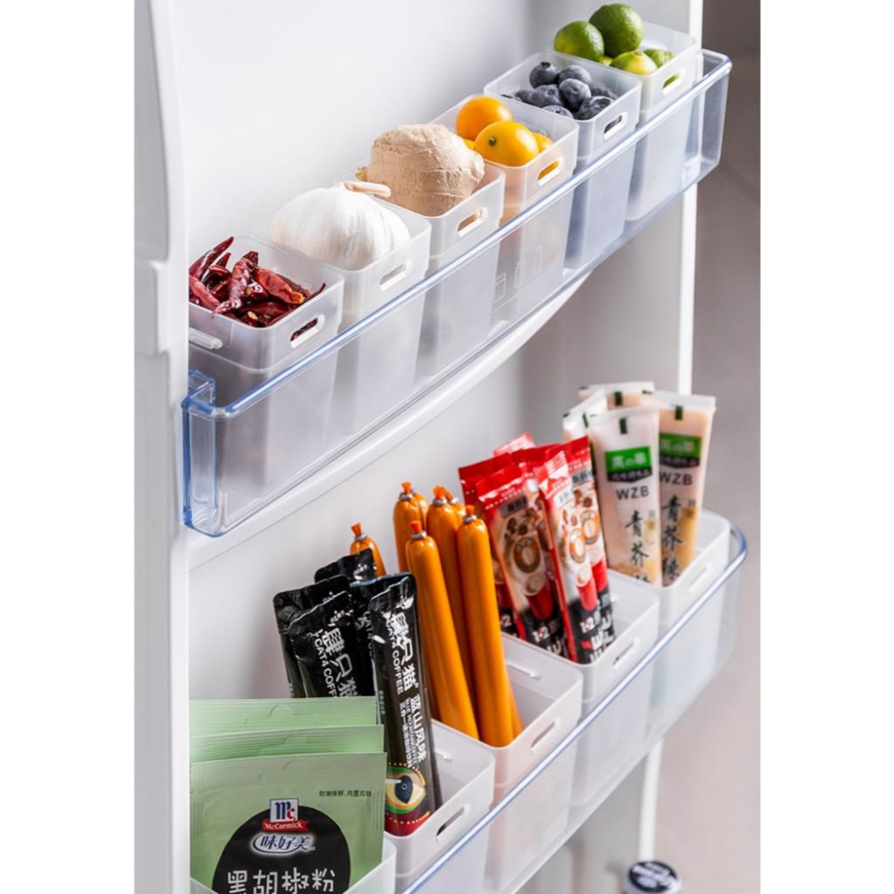 冰箱卡扣收納盒 側面收納盒 側邊儲物盒 醬料包收納 卡扣分隔收納 整理盒2入 安妮小舖-細節圖4