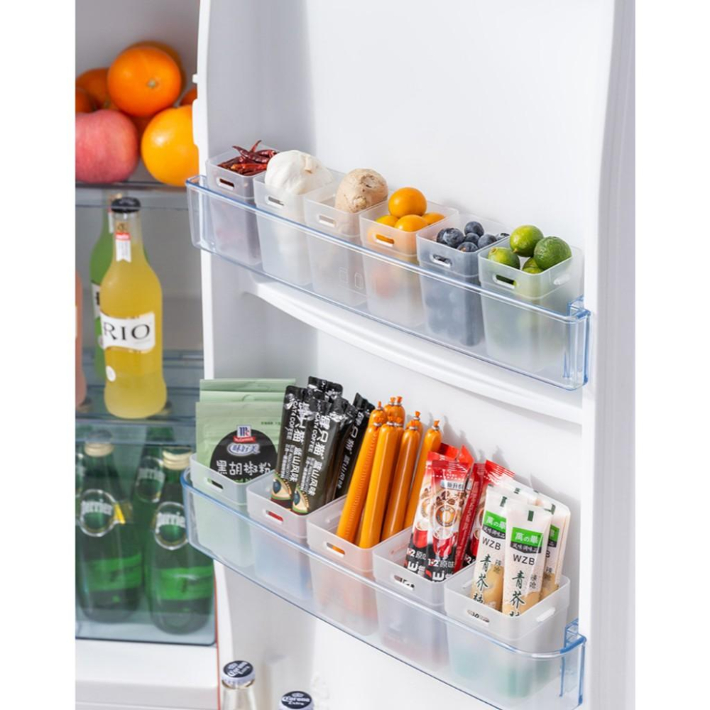 冰箱卡扣收納盒 側面收納盒 側邊儲物盒 醬料包收納 卡扣分隔收納 整理盒2入 安妮小舖-細節圖5