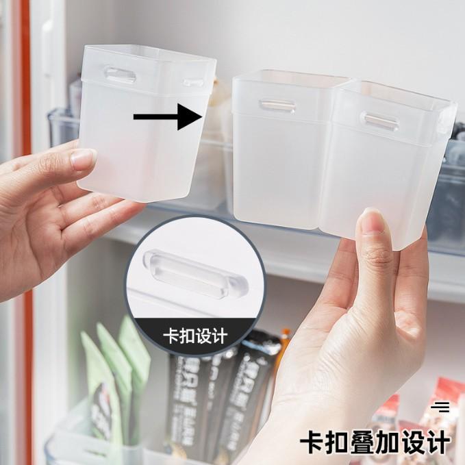 冰箱卡扣收納盒 側面收納盒 側邊儲物盒 醬料包收納 卡扣分隔收納 整理盒2入 安妮小舖-細節圖7