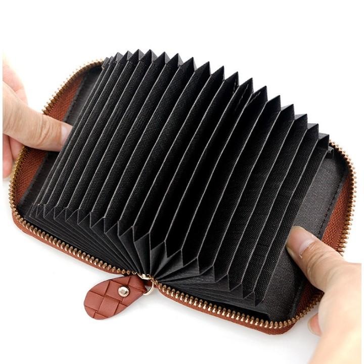 卡片收納包 編織款卡夾包 信用卡收納 卡片收納夾 卡包 零錢包  名片夾 證件包  安妮小舖-細節圖3