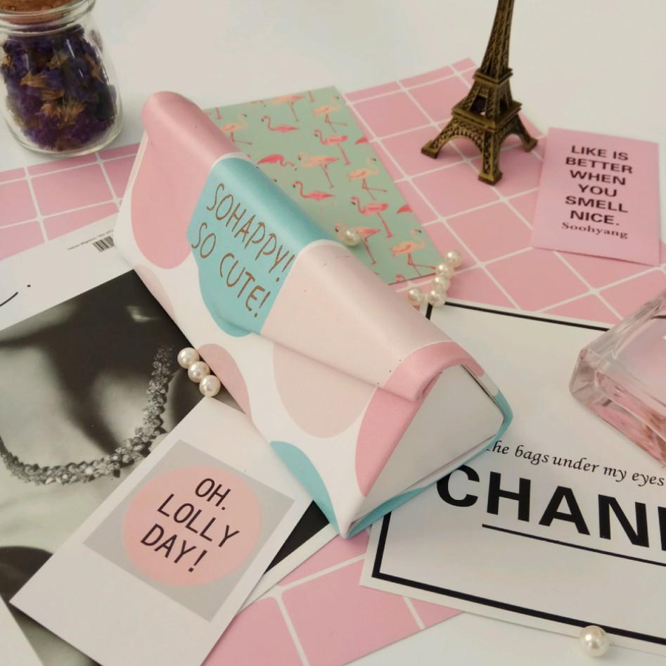 三角折疊眼鏡盒可折疊眼鏡盒立體眼鏡盒 安妮小舖-細節圖3