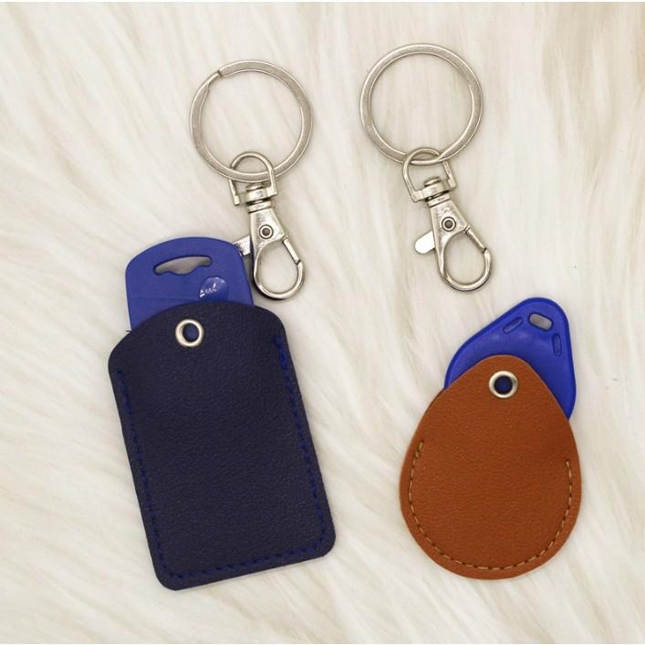 磁扣保護套 PU皮磁扣套 感應卡套 門禁卡套 磁卡保護套 磁扣 鑰匙圈 安妮小舖-細節圖4