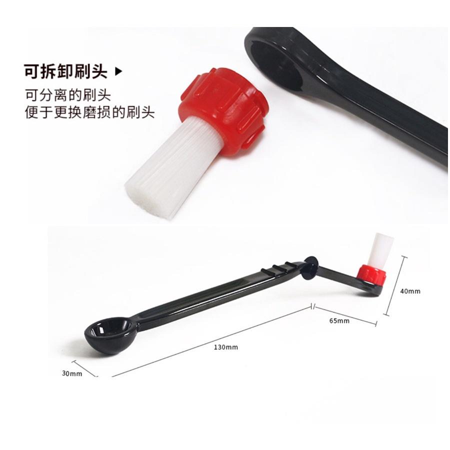 義式咖啡機清潔刷 半自動咖啡機彎頭尼龍清洗刷  咖啡 可加購替換刷頭 安妮小舖-細節圖2