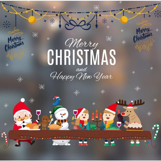 聖誕節靜電貼 聖誕老人玻璃櫥窗貼 聖誕佈置 玻璃櫥窗佈置 交換禮物 安妮小舖-細節圖5