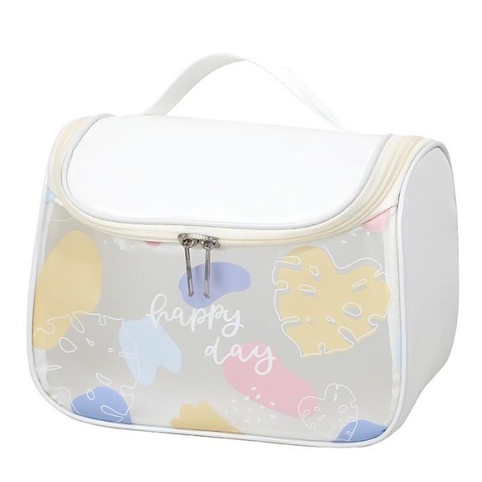 防水化妝包 手提前開盥洗包 防水包 洗漱包 旅行收納包 萬用包 手提包 大容量化妝包 安妮小舖-細節圖6