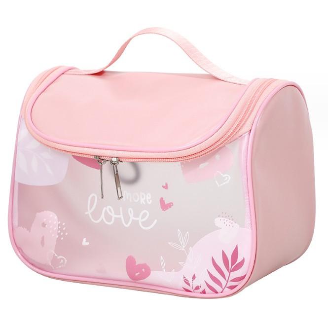 防水化妝包 手提前開盥洗包 防水包 洗漱包 旅行收納包 萬用包 手提包 大容量化妝包 安妮小舖-細節圖8