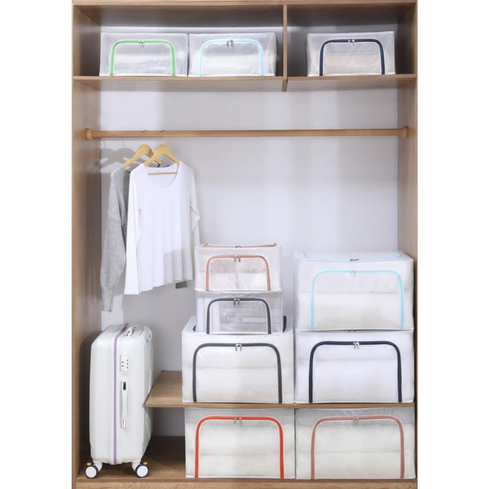 PVC網格收納箱  透明網格收納箱 置物箱 玩具收納箱 冬衣收納箱 棉被收納箱 安妮小舖-細節圖4