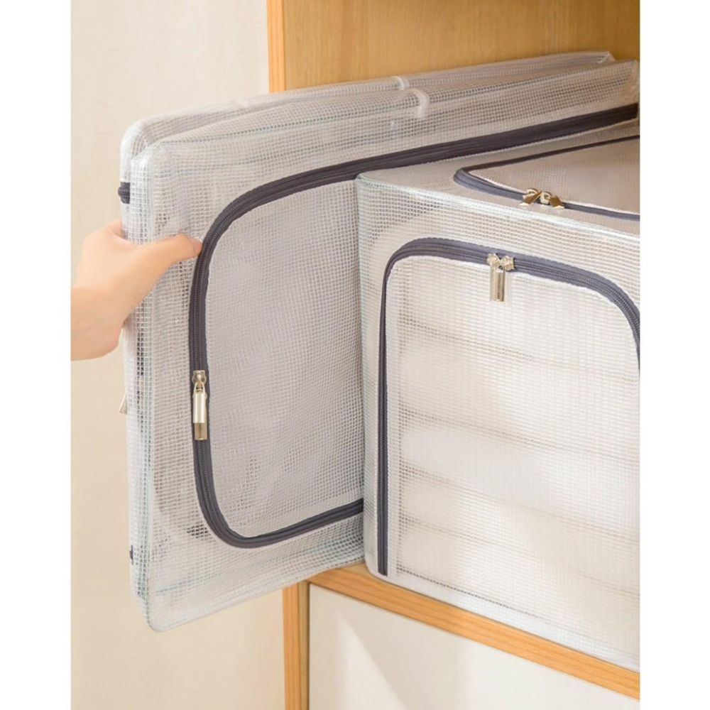 PVC網格收納箱  透明網格收納箱 置物箱 玩具收納箱 冬衣收納箱 棉被收納箱 安妮小舖-細節圖7