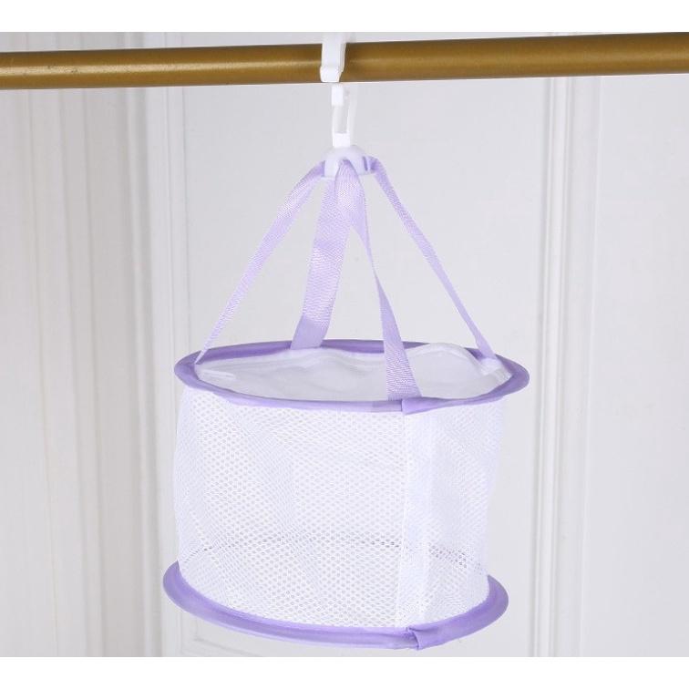 刷具美妝蛋晾曬網兜 曬衣籃 收納籃  刷具收納 玩具收納 露營晾衣籃 晾曬網 安妮小舖-細節圖2