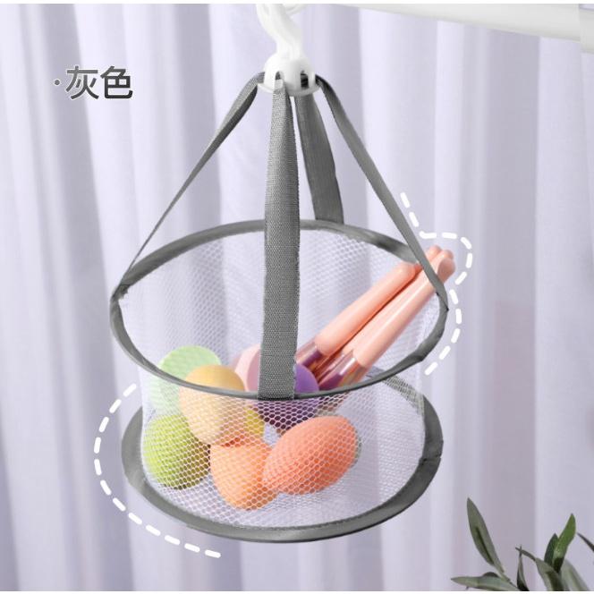 刷具美妝蛋晾曬網兜 曬衣籃 收納籃  刷具收納 玩具收納 露營晾衣籃 晾曬網 安妮小舖-細節圖5