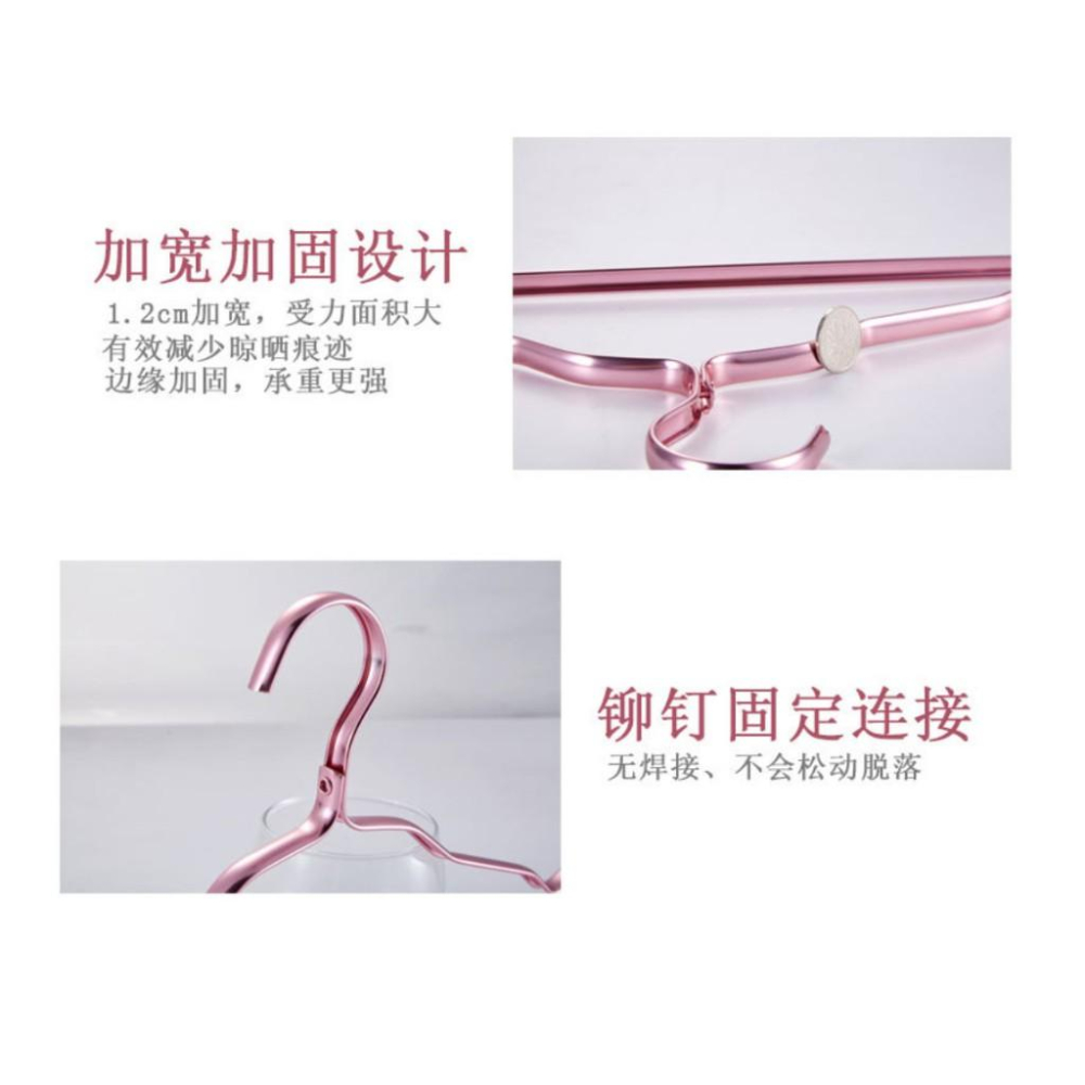 鋁合金衣架 防滑衣架  金屬衣架 輕量衣架 寬衣架 收納衣架 曬衣架 晾衣架 安妮小舖-細節圖2