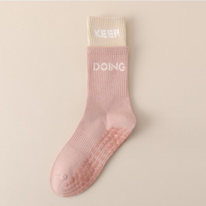 撞色瑜珈襪 止滑襪  瑜珈襪  止滑襪 女襪 中筒襪 足弓襪 中筒襪 防滑襪 地板襪 安妮小舖-細節圖5