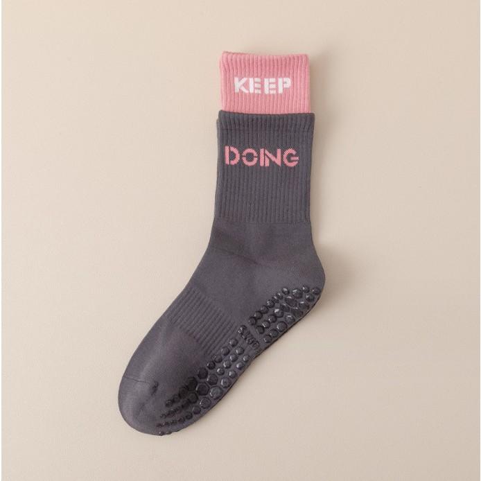 撞色瑜珈襪 止滑襪  瑜珈襪  止滑襪 女襪 中筒襪 足弓襪 中筒襪 防滑襪 地板襪 安妮小舖-細節圖7
