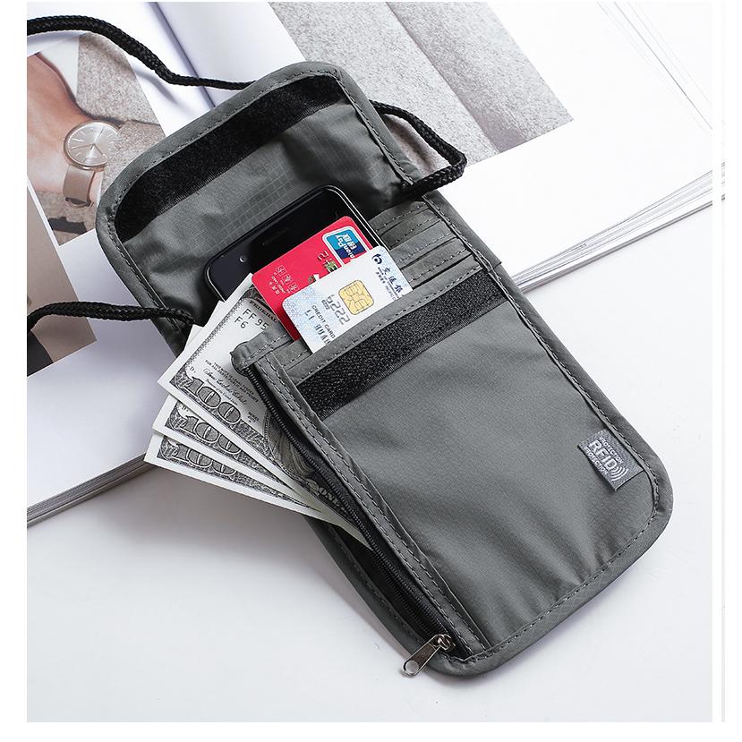 RFlD 貼身護照包 防盜刷 防搶包 隱形貼身包 多功能證件袋  防扒包 安妮小舖-細節圖2