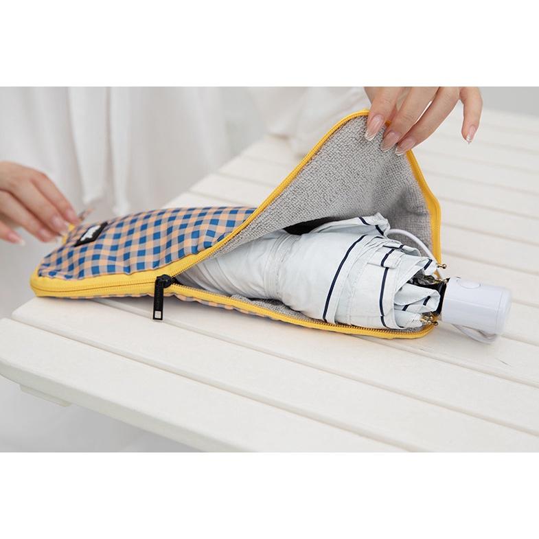 速乾雨傘套 超細纖維吸水雨傘套 吸水收納二合一傘套 安妮小舖-細節圖3