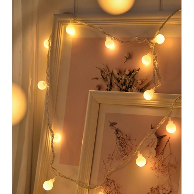 露營氣氛燈 網拍造型燈 LED圓球燈串 珍珠燈直播背景燈 房間布置 電池款 安妮小舖-細節圖3