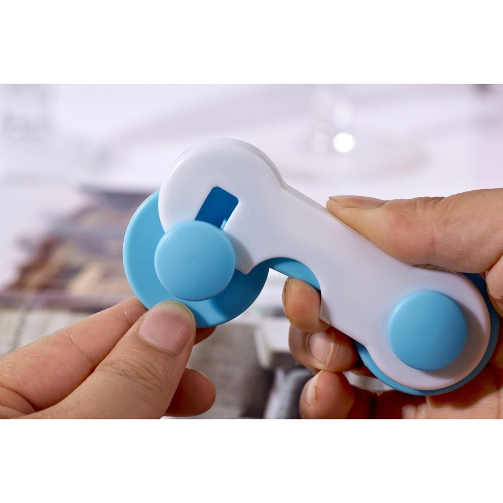 櫃門鎖兒童安全鎖扣抽屜鎖冰箱鎖平面鎖扣 安妮小舖-細節圖2