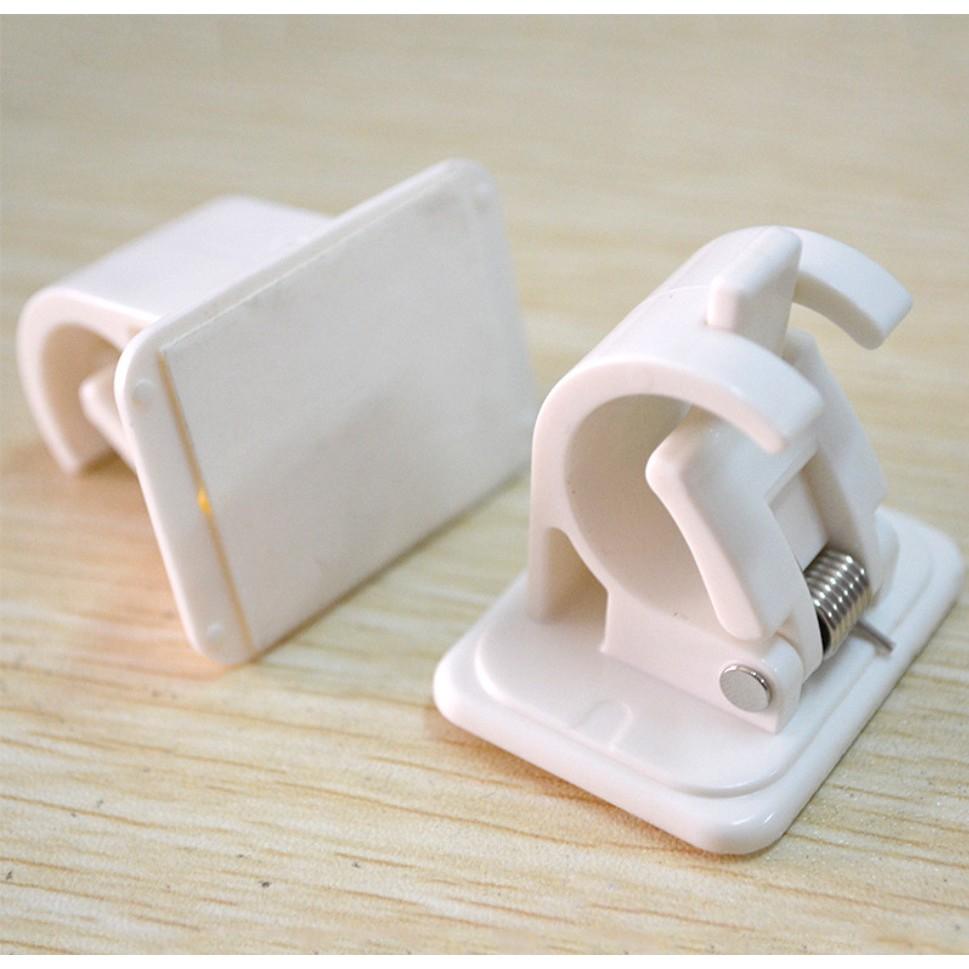 窗簾掛桿夾 窗簾掛桿固定夾 掛桿夾 浴簾掛桿架 毛巾掛桿夾  安妮小舖-細節圖3