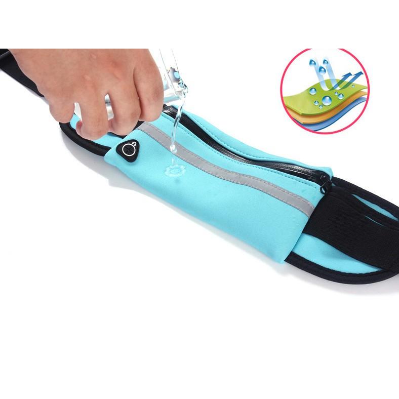 馬拉松健身房手機零錢收納腰包/夜間安全反光條運動腰包 安妮小舖-細節圖6