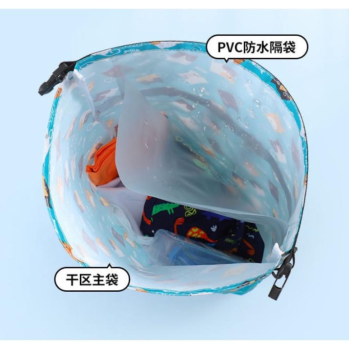 兒童游泳包 收納袋 沙灘包 乾濕分離防水袋 乾溼分離 安妮小舖-細節圖2