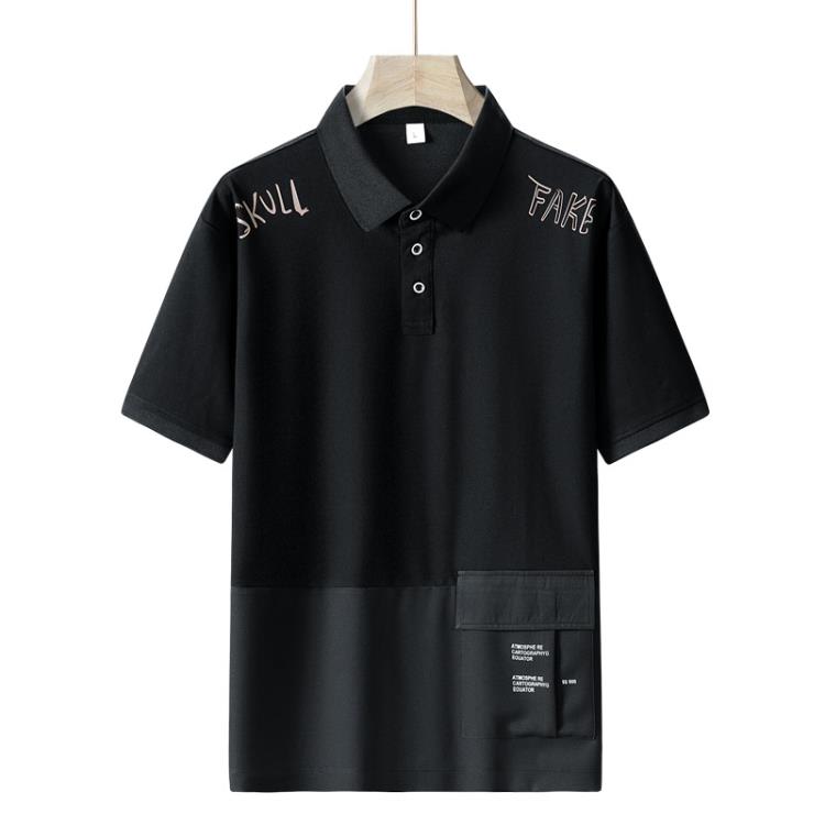 短袖T恤 2023新款夏季冰絲棉高端polo衫男士商務翻領上衣潮牌服裝-細節圖5