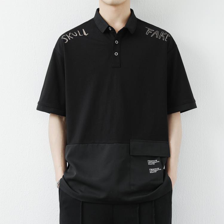 短袖T恤 2023新款夏季冰絲棉高端polo衫男士商務翻領上衣潮牌服裝-細節圖6