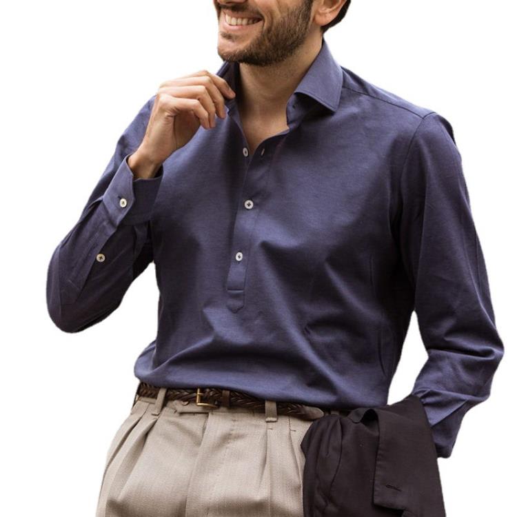 襯衫 2023歐美夏季新款休閒男士Polo翻領開衫上衣-細節圖5