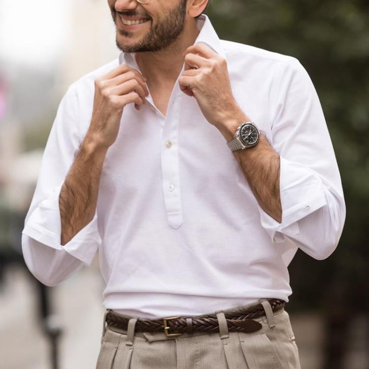襯衫 2023歐美夏季新款休閒男士Polo翻領開衫上衣-細節圖7