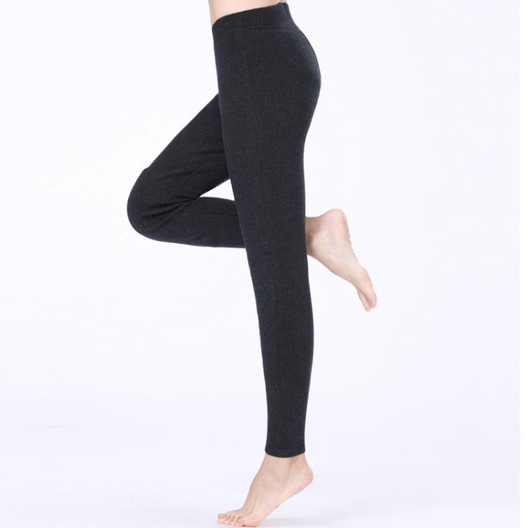 恒原祥保曖2023冬季中老年媽媽裝女式羊絨毛線褲加絨加厚舒適高腰-細節圖6